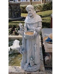 自然の中の自然人：聖フランシス（アッシジのフランチェスコ）の彫刻 彫像/ カトリック教会 福音 洗礼 聖霊 聖書（輸入品
