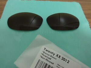 超処分価格！★オークリー トゥエンティ XX（2012）用 カスタム偏光レンズ　BROWN Polarized 新品　Oakley TWENTY XX Sunglasses