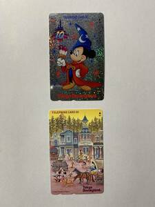 東京ディズニーランド１０周年　記念テレホンカード　未使用　度数50　ほか１枚