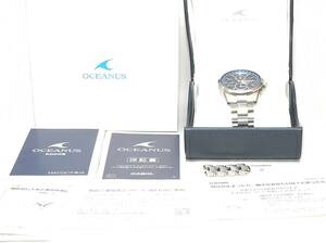 ◆元箱＋付属品付き!!◆CASIO カシオ OCEANUS オシアナス Manta マンタ 電波ソーラー腕時計 OCW-T2600-2A2JF アクアマリンブルー