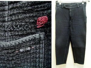 ◇即決[M]PORTER CLASSIC 剣道パンツ PC KENDO PANTS PC SASHIKO 刺し子 スリム アンクルカット ブラック■2901