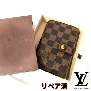 美品　LOUIS VUITTON【ルイヴィトン】ダミエヴィエノワ　がま口折財布