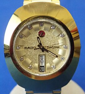 ◎RADO　ラドー　DIASTAR　ダイヤスター 自動巻き　腕時計　ゴールド文字盤　648.0413.3　デイデイト　可動品