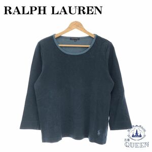 ☆美品☆ RALPH LAUREN ラルフローレン セーター トップス ブルー L 901-142 送料無料