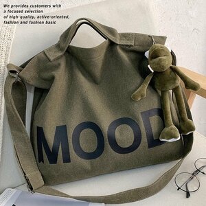 MOOD 2WAY トートバッグ バッグ メンズ レディース かばん 鞄 エコバッグ キャンバス プレゼント 7987817 オリーブ 新品 1円 スタート