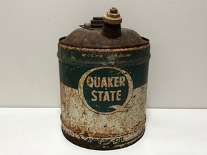 最終再値下げ!! 　ヴィンテージ オイル缶 　アメリカ買付 / QUAKER STATE / US OIL CAN モーター系 エンジンオイル 店舗ディスプレイ 2