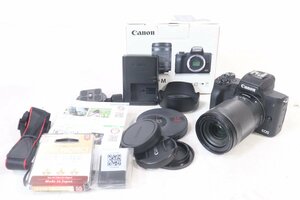 【ト足】 Canon キャノン ミラーレスカメラ EOS Kiss M 一眼レフ デジタルカメラ 光学機器 レンズセット CA217CTT48