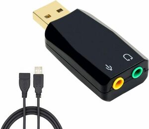 Kinetxiaxia USB 3.5mmステレオジャックオーディオアダプター、USB - AUXケーブル、内蔵チップ、Windo