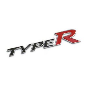 TYPE-R プレート エンブレム ステッカー カスタム ラベル ドレスアップ カー用品 ポイント消化 送料無料 ブラック×レッド