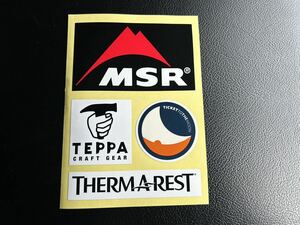 即決★MSR★ステッカー★TEPPA★THERMAREST★アウトドア★セット★非売品★黒★ブラック★キャンプ★送料84円