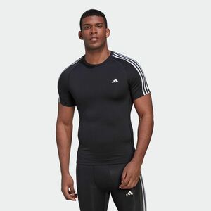 ●送料390円可能商品 アディダス ADIDAS 新品 メンズ テックフィット スリーストライプス ストレッチ 半袖 Tシャツ[HD3525-L] 三 弐★QWER