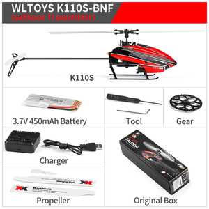 MALTA - XK K110S BNF FBL&BLS 初心者用RCヘリコプター 完成品プロポレスセット（双葉S-FHSS互換）日本語説明書付属