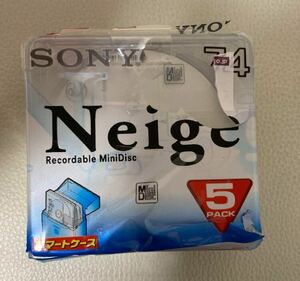 新品未使用　ソニー　Neige　録音用ミニディスク　5枚セット　74分　SONY