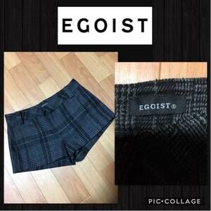 ◆EGOIST エゴイスト ショートパンツ ウール混 チェック 秋冬 サイズ1 S～Mぐらい 販売価格\6200+税 美品 