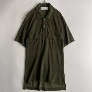 【フランス製】COMME des GARCONS -SHIRT- size/S (iz) コムデギャルソン シャツ ポロシャツ 半袖 Tシャツ グリーン 無地