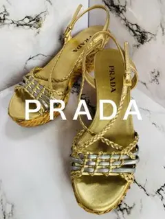 ＰＲＡＤＡウエッジヒールサンダル22.5cm