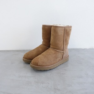 //アグ UGG *CLASSIC SHORT クラシックショートブーツ 7/24.0*ブラウン茶色レザー靴シューズムートンブーツ(sha88-2312-78)【70A42】