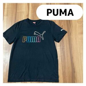 PUMA プーマ 半袖 Tシャツ ドライT ビッグロゴ スポーツ トレーニング ブラック サイズM 玉mc1890