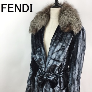 【人気】FENDI/フェンディ アウター コート ジャケット イタリア製 ブルーブラック サイズ38 レディース/S5224