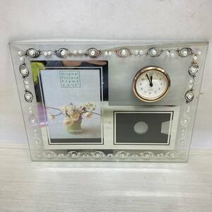 ▲未使用品 KISHIMA キシマ ORIGINAL PICTURE FRAME 写真立て ミニ時計付き インテリア 高級感 フォトフレーム ▲ K12995