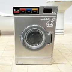 【✨新品未使用✨】ミニチュアサイズ ドールハウス 洗濯機 家電 シルバー 装飾