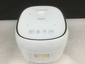 D237-100【通電確認済み】Panasonic パナソニック IHジャー炊飯器 CONPACTシリーズ SR-KT060-W ホワイト 備長炭釜 2021年製 3.5合/t