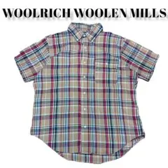 woolrich50s60s復刻タグチェックシャツウールリッチボタンシャツ