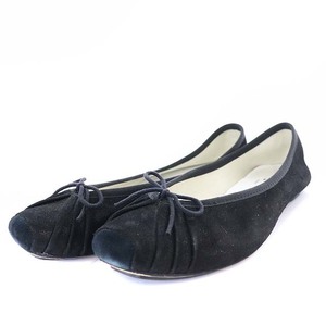 レペット Repetto バレエシューズ リボン スクエアトゥ 35 22.0cm 黒 ブラック /MF ■OS レディース