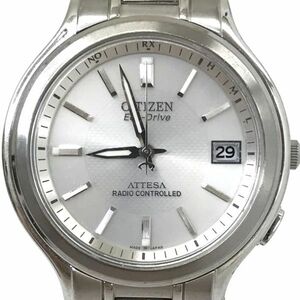 CITIZEN シチズン ATTESA アテッサ Eco-Drive エコドライブ 腕時計 H111-T012256 TA 電波ソーラー アナログ ラウンド シルバー 10気圧防水