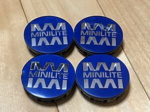 MINILITE　ミニライト ホイール用センターキャップ　4枚　ブルー ダイハツ DAIHATSU