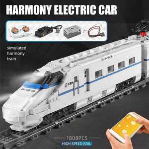 [新作] LEGO互換 テクニック 中国高速鉄道CRH2型電車 リモコン付 1808ピース