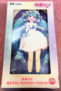 送510円～ 希少品! ボーカロイド「初音ミク 描き下ろし ロング イラストレザーウォレット」　ボカロ グッズ Miku 美少女 長財布 雑貨 小物