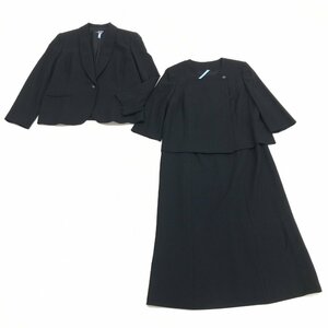 ●TOKYO IGIN 東京イギン ワンピース アンサンブル スーツ 15AR(2XL相当) 黒 ジャケット 喪服 礼服 ブラックフォーマル 3L ゆったり 大きい