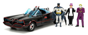 JADA TOYS 1/24 バットモービル バットマン 1966 クラシックTVシリーズ フィギュア付 完成品ミニカー JADA33737 送料無料