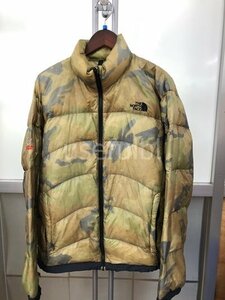 【THE　NORTH　FACE】ノースフェイス　ジャケット　ナイロン　ダウン　メンズ　Lサイズ　迷彩柄　グリーン　カーキ　SY01-GR3＊