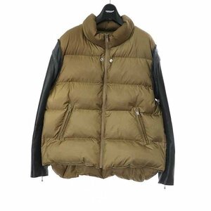 UNDER COVER アンダーカバー 22AW レザースリーブダウンジャケット ブラウン サイズ:2 メンズ ITCP13C2GAMK