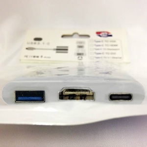 【G0056】TypeC to TypeC + USB3.0 + HDMI 変換ケーブル [PCのポートを拡張]