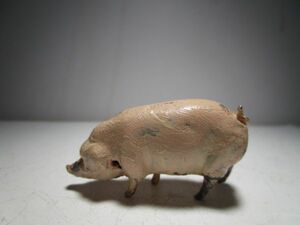 1930～40年代 ヴィンテージ 英国製 豚のオブジェ (Lead製) ミニチュア玩具/ジオラマ玩具/古玩具