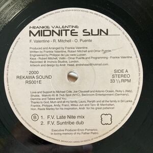 Frankie Valentine/ Midnite Sun/12/レコード