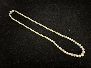 A3　田崎真珠　TASAKI　ネックレス　パール　本真珠　真珠　約41㎝　約3㎜～7㎜　約13g　ブランドアクセサリー　現状品