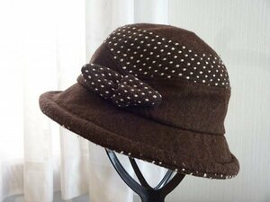 ●KAWATANI●キッズ帽子・婦人用　バケットハット 刺繍入　スタイル帽子　サイズ５４・５cm　キャップ　帽子