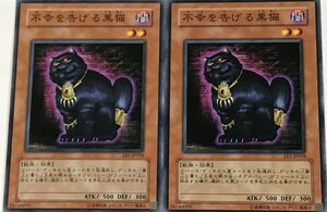 遊戯王 ノーマル 効果モンスター 2枚セット 不幸を告げる黒猫 EE1