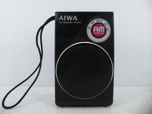 ★☆AIWA AMアンティークコンパクトラジオ AR-555 動作品 オマケ新品電池付き☆★