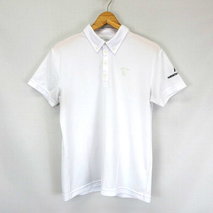 ラッセルノ Russeluno ゴルフウェア ボタンダウン ポロシャツ 半袖 白 ホワイト 4 メンズ