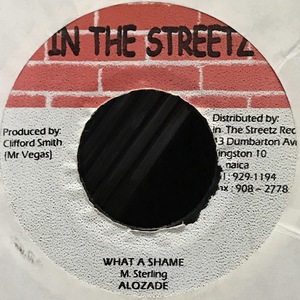 [ 7 / レコード ] Alozade / What A Shame ( Reggae / Dancehall ) In The Streetz Records ダンスホール レゲエ 