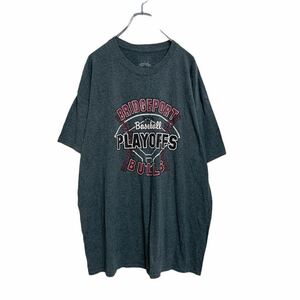 半袖 プリント Tシャツ XL グレー baseball 野球 ビッグサイズ 古着卸 アメリカ仕入れ a407-6121