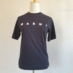 【新品・未使用】MARNI KIDS ロゴプリントコットンTシャツ　ブラック　14Y　　 M002MVM00HZ