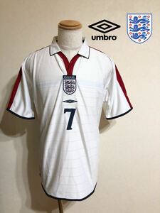 ENGLAND イングランド 代表 ユニフォーム 03-05 背番号7 デビッド ベッカム トップス ホワイト 半袖