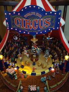 ミスタークリスマス ビッグトップ Christmas Mr Christmas　world Fair　Big　Top サーカス　circus　オルゴール　観客席カスタム品　精巧