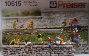Preiser プライザー HO 1/87 石垣 で 遊ぶ 人たち ミニチュア フィギュア ジオラマ